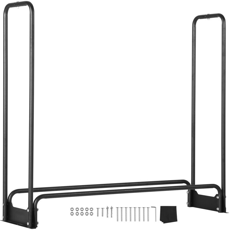 foto del prodotto mophorn 4.3ft rack per legna da ardere all aperto con copertura impermeabile 600d oxford, 52x14.2x46.1 pollici, supporto per tronchi resistente per