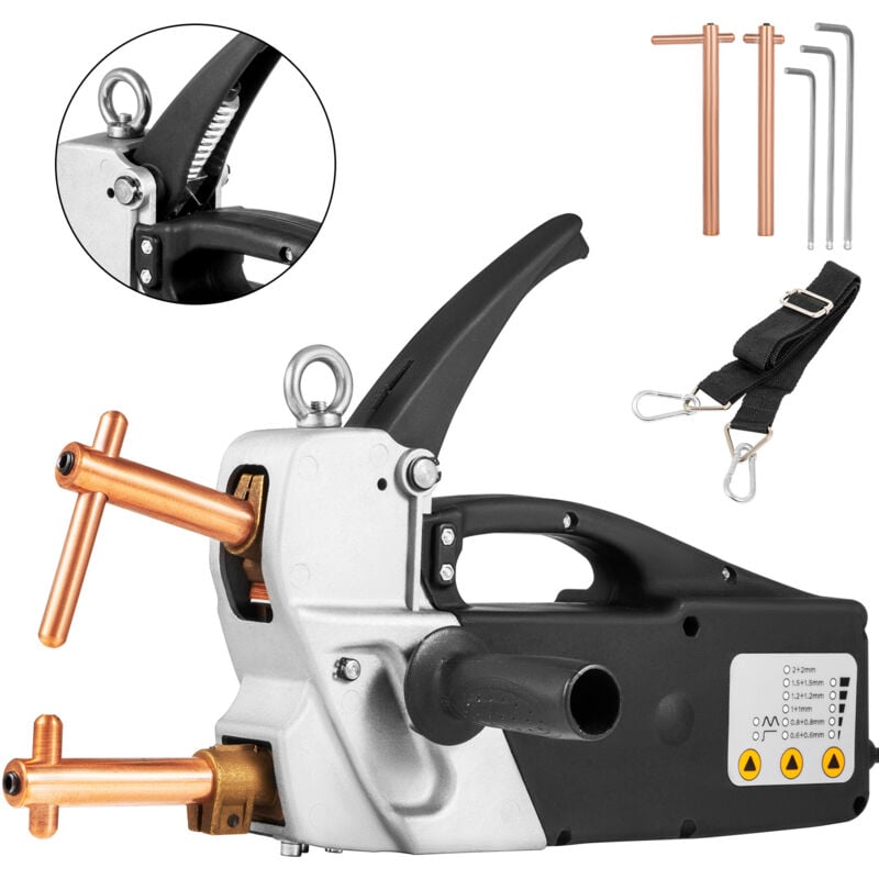 foto del prodotto mophorn 400v saldatore a punti elettrico impugnatura portatile max. spessore di saldatura a punti 2.0 2.0mm macchina per saldatura a punti