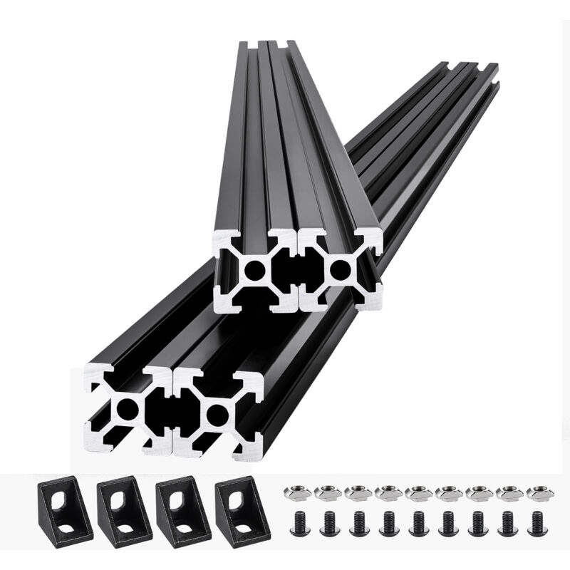 foto del prodotto mophorn 4pcs 47,2 pollici 1200 mm t slot 2020 profilo estruso in alluminio, guida lineare anodizzata standard europea, guida in alluminio estruso