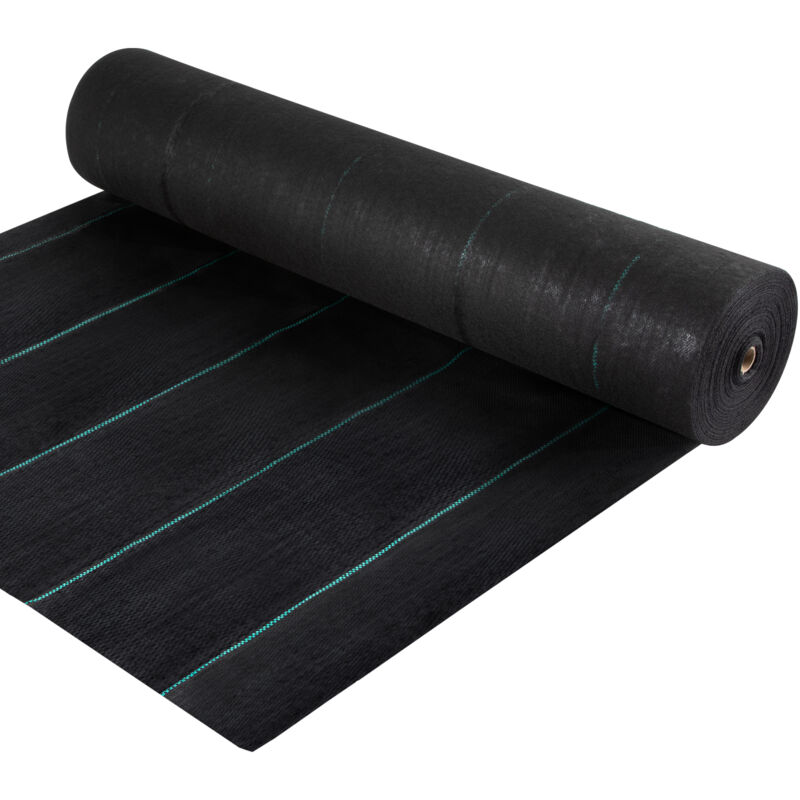 foto del prodotto mophorn 5,8oz tessuto per barriera contro le erbacce, 4 piedi x 300 piedi, geotessile intrecciato resistente per giardino e patio, tappetino di