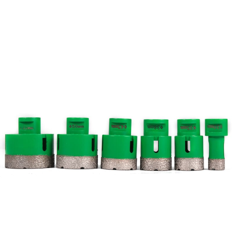 foto del prodotto mophorn 6pcs set di seghe a tazza diamantate, punte per trapano diamantate m14 20 35 38 43 50 60mm, punte per trapano con filettatura m14 precise