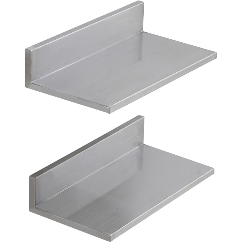 foto del prodotto mophorn 8.6 x 16 mensola in acciaio inox montaggio a parete con paraschizzi, capacit 44 libbre, resistente per ristoranti, cucine, bar, case e