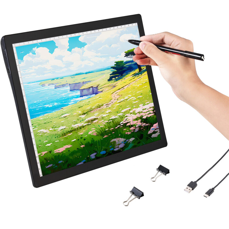 foto del prodotto mophorn a4 led pannello luminoso, ricaricabile, dimmerabile a 5 livelli, portatile per artisti nero 