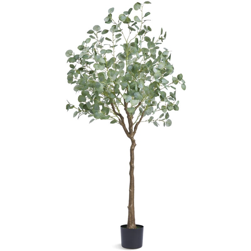 foto del prodotto mophorn albero artificiale di eucalipto alto 1,8 m pianta finta materiale pe protezione antiribaltamento a bassa manutenzione albero finto verde in