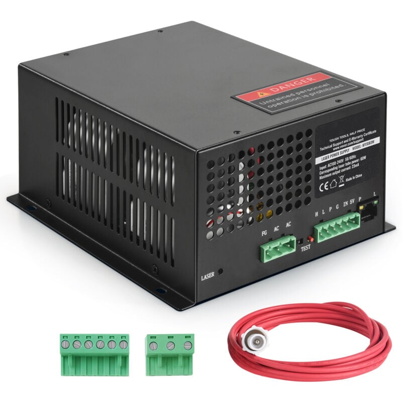 foto del prodotto mophorn alimentatore laser co2 da 60 w premium per incisione laser, dissipazione rapida del calore, compatibilit multimarca, durevole e sicuro