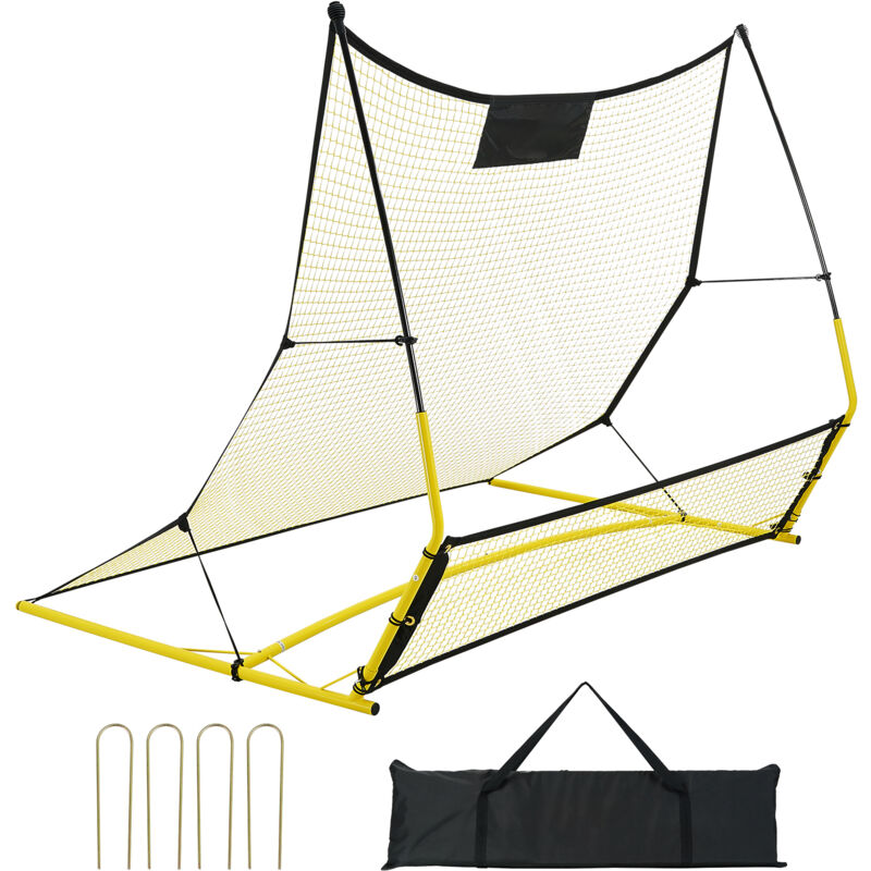 foto del prodotto mophorn allenatore di calcio portatile 2 in 1, rete da rimbalzo 72 x51 , attrezzatura per allenamento di calcio in ferro con borsa portatile,