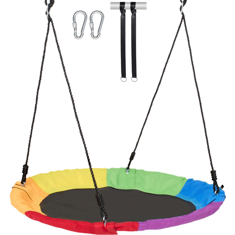 foto del prodotto mophorn altalena per alberi 1016mm altalena a disco, capacita di peso di 340kg sedile per altalena in tessuto oxford 900d, 2 cinghie per appendere