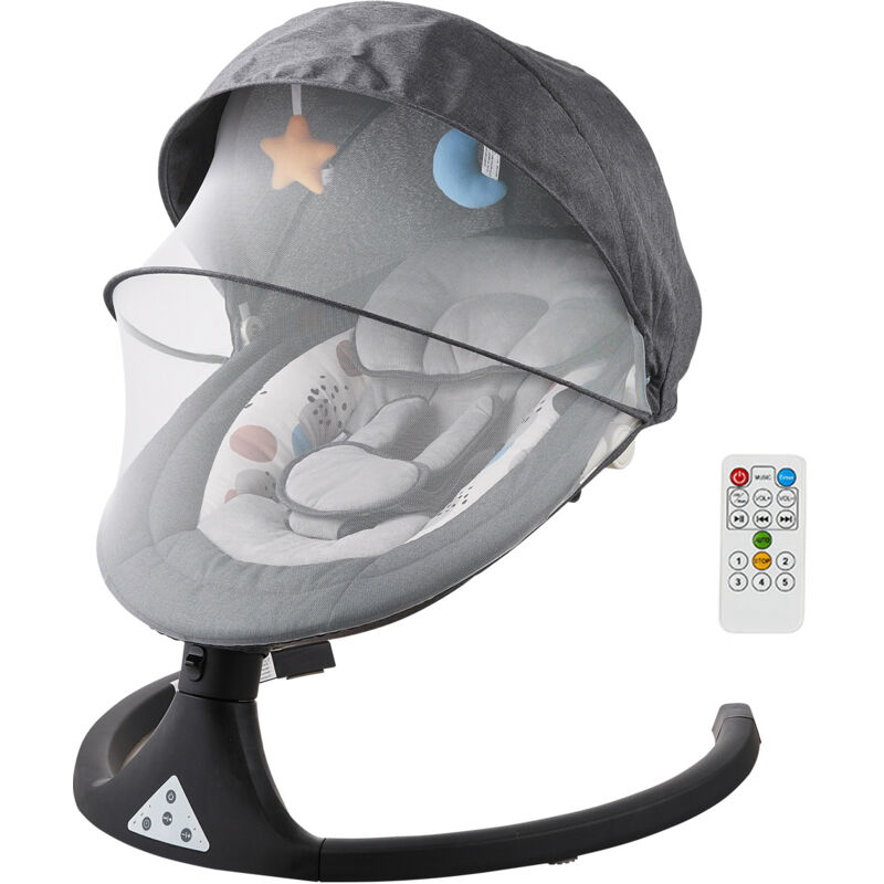 foto del prodotto mophorn altalena per bambini, altalena a dondolo per bambini a 5 velocit con 3 posizioni di seduta, altalena portatile per neonati con pannello