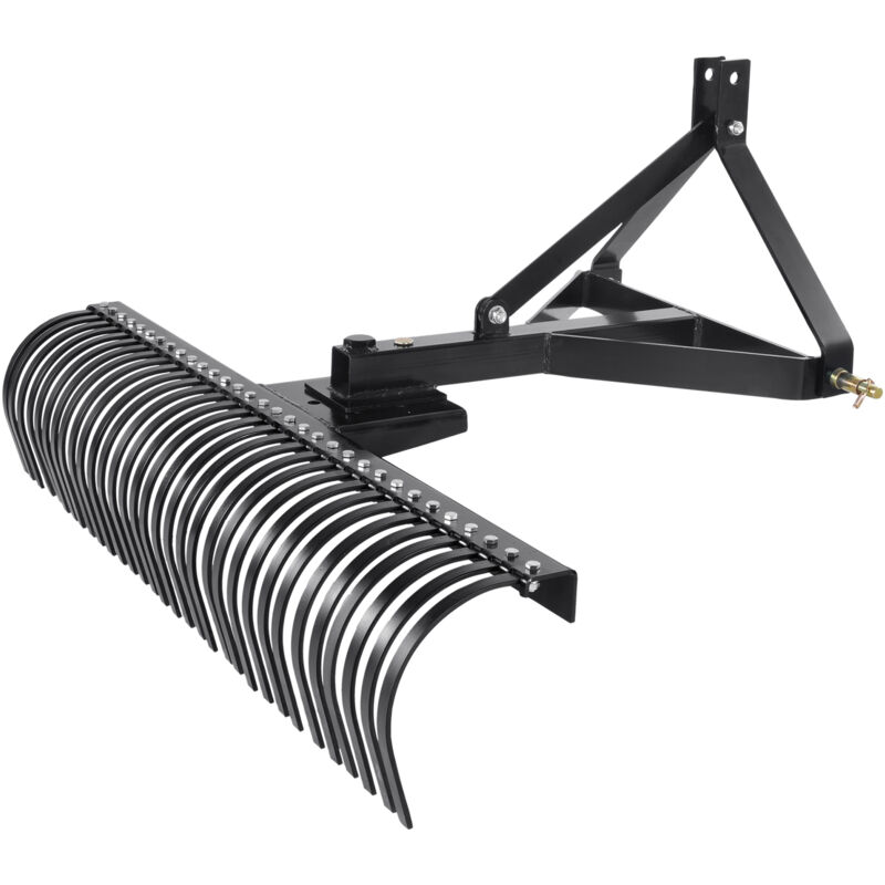foto del prodotto mophorn arieggiatore da traino, arieggiatore da traino con rastrello arieggiatore prato a 3 punti, 32 denti in acciaio, 1524 mm per trattore,