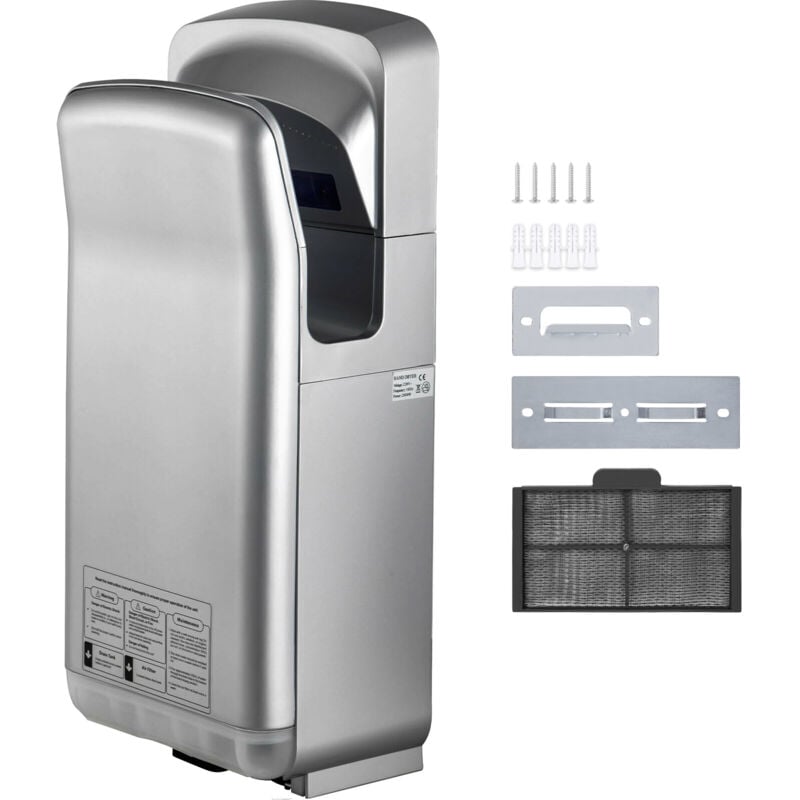foto del prodotto mophorn asciugamani a getto, 2000w, 220v, asciugamani elettrico premium a lama commerciale, infrarossi automatici ad alta velocita, montaggio a