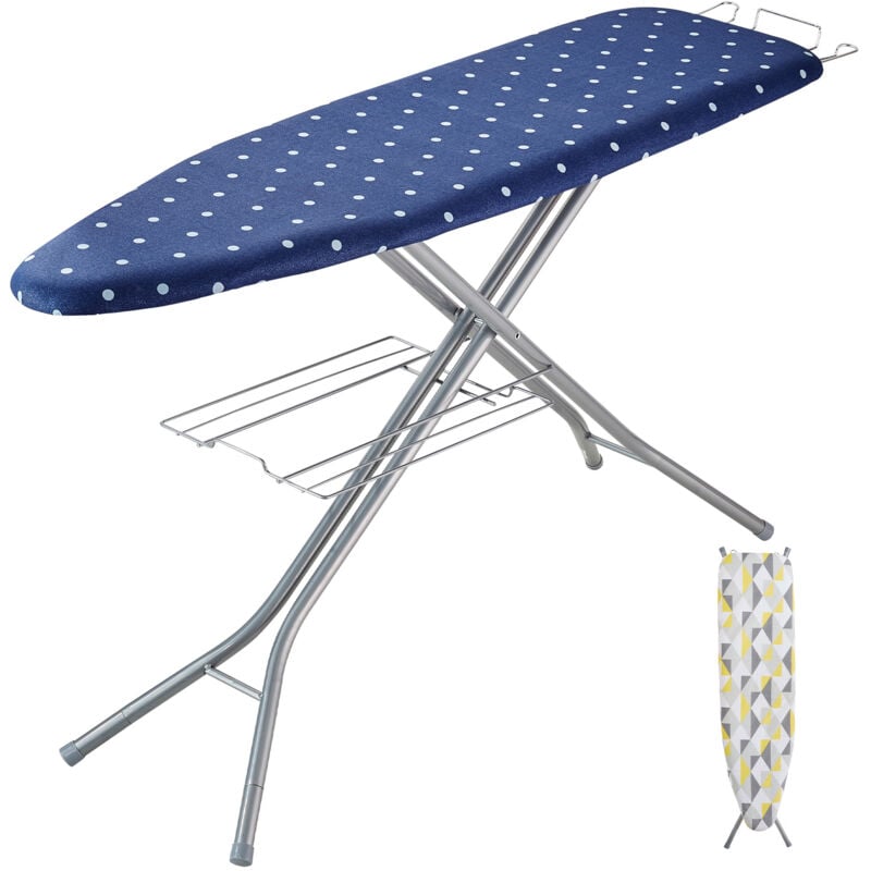 foto del prodotto mophorn asse da stiro 140 x 37 cm asse da stiro 4 strati 7 altezze regolabili 640 970 mm con copertura anti calore 100 cotone per casa lavanderia