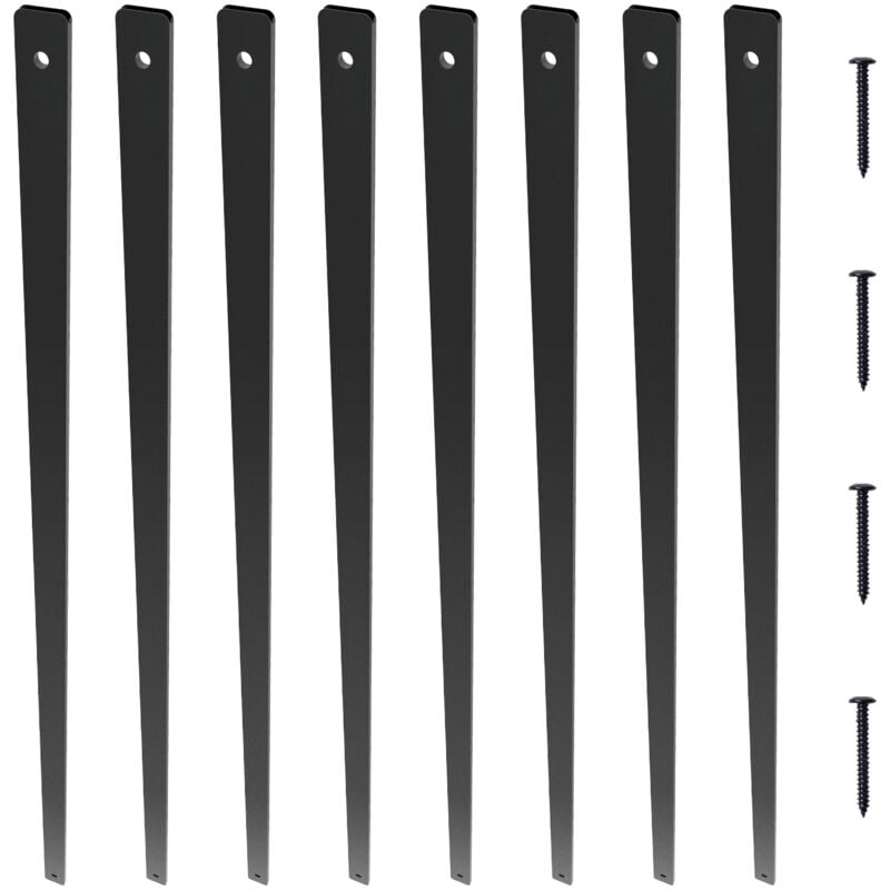 foto del prodotto mophorn balaustre in metallo per scale, 29,5 x 1 flat aluminum alloy decorative balausters, 51 pack deck balaustre con viti, classic hollow
