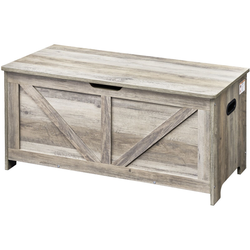 foto del prodotto mophorn baule portagiochi in legno per bambini, grande contenitore con coperchio a ribalta e cerniera di sicurezza, 38,98 x 15,55 x 18,9 , per sala
