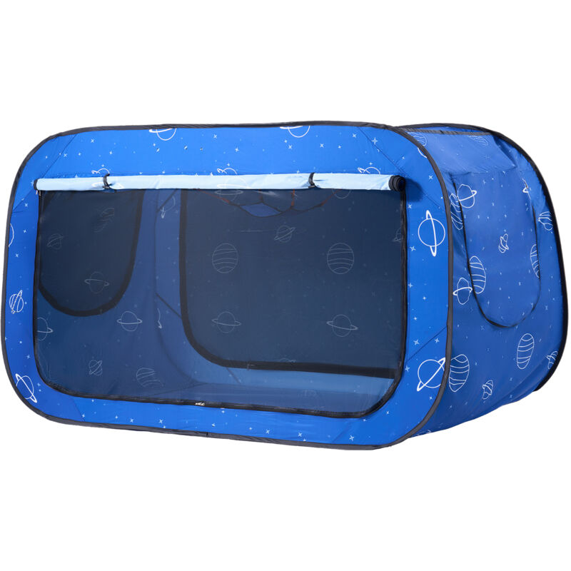 foto del prodotto mophorn bed privacy canopy, tessuto pongee, 2 ante, pali in fibra da 0,33 pollici, full size, 70 anti luce, traspirante, per il sonno di bambini e
