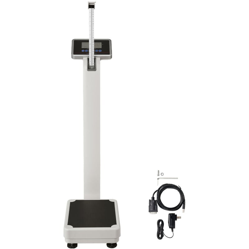 foto del prodotto mophorn bilancia medica digitale, bilancia professionale per peso e altezza del medico, asta per l altezza integrata, bmi, capacit di 500 libbre,