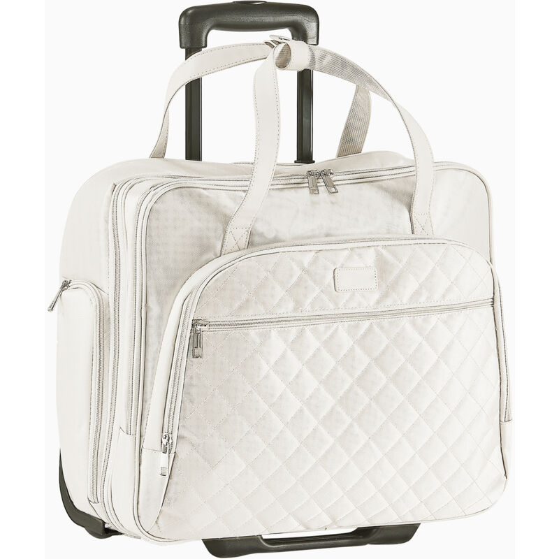 foto del prodotto mophorn borsa per laptop e computer con rotelle, 39,6 cm, valigetta con 2 ruote fisse e maniglia telescopica in tessuto oxford, custodia per laptop