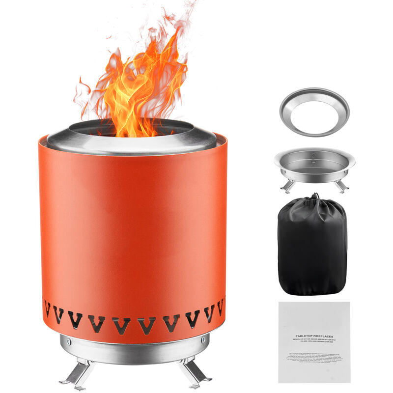 foto del prodotto mophorn braciere da tavolo, camino in acciaio inox da 6 pollici per uso interno esterno, alimentato a legna pellet, rosso, 1,96 libbre