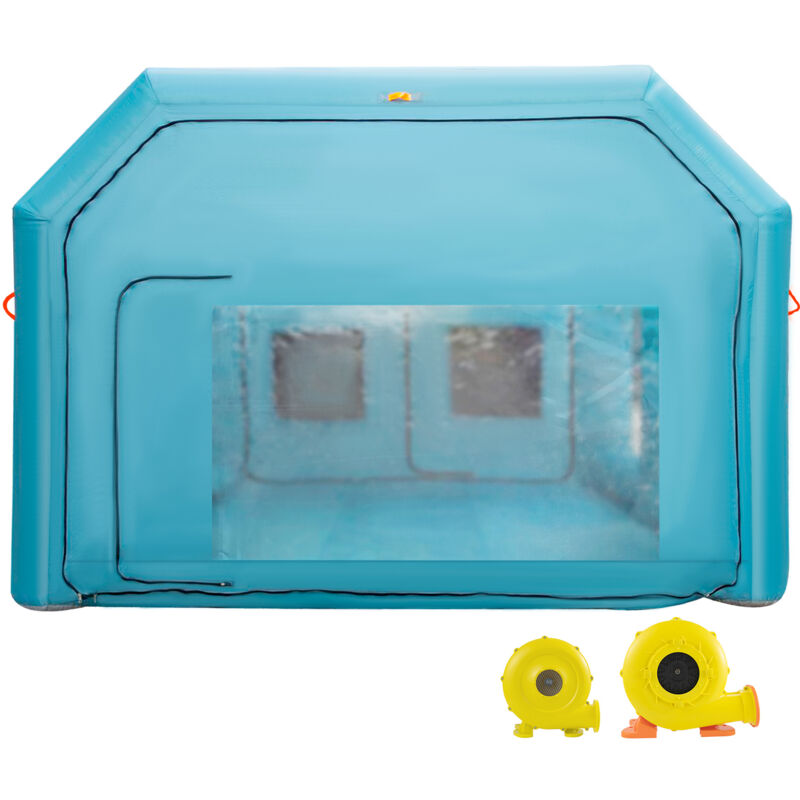 foto del prodotto mophorn cabina di verniciatura gonfiabile da 23x13x8 piedi con doppi ventilatori per verniciatura auto e altro