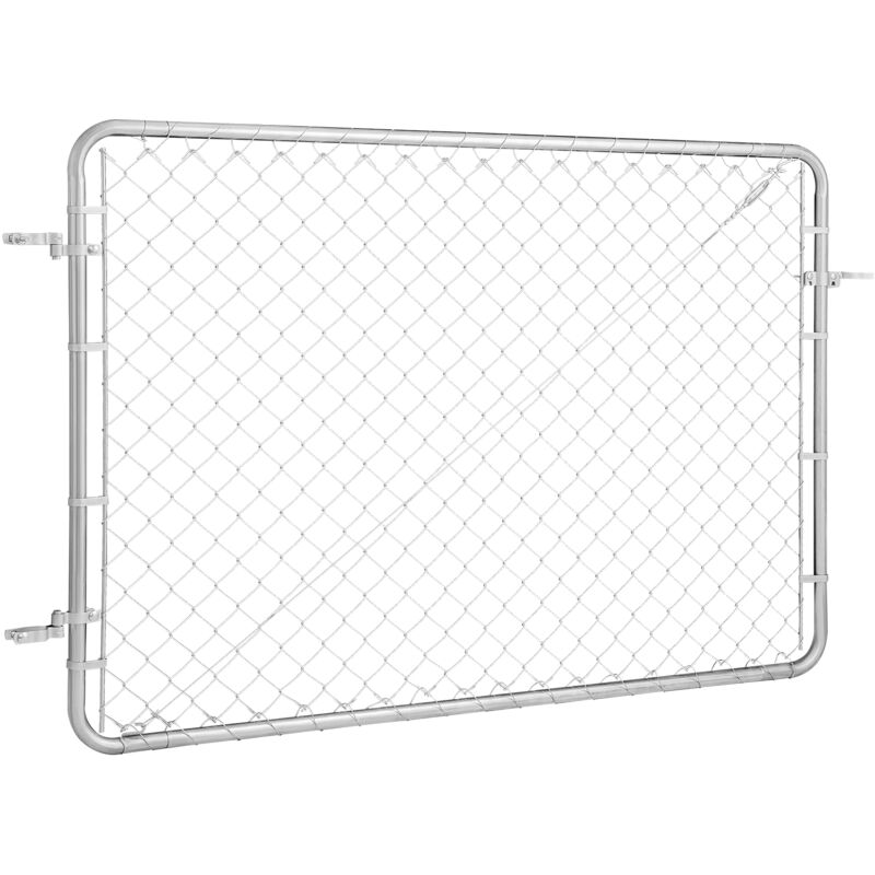 foto del prodotto mophorn cancello per recinzione a maglie di catena, 183 x 122 cm, cancello da giardino in acciaio zincato resistente alla corrosione, pannello
