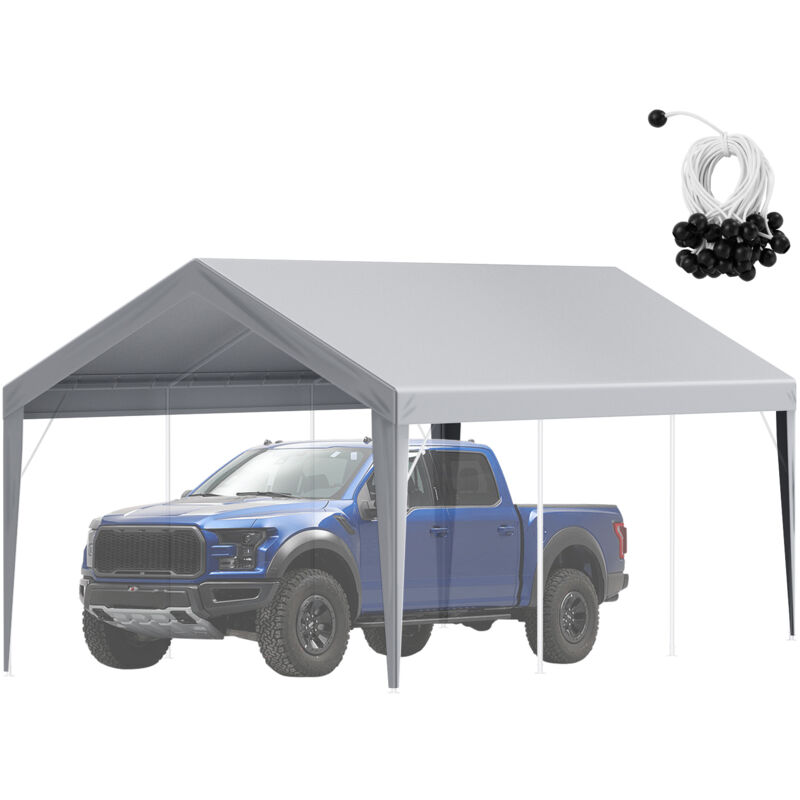 foto del prodotto mophorn carport copertura di ricambio per tenda da garage 10 x 20 , resistente, impermeabile, anti uv, facile da installare con elastici a sfera,
