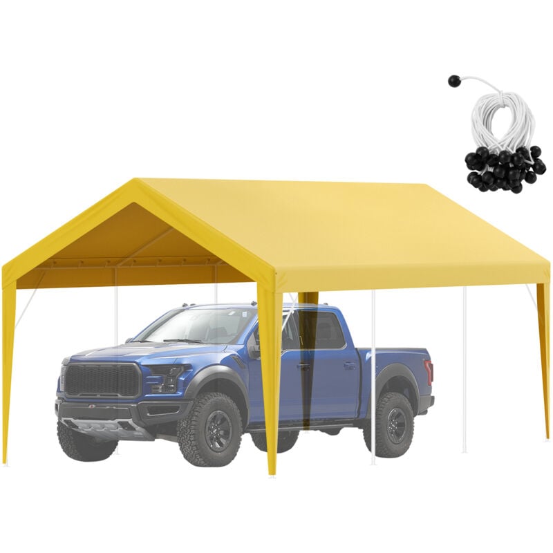 foto del prodotto mophorn carport copertura di ricambio per tenda da garage 10 x 20 , telo impermeabile resistente ai raggi uv, facile da installare con elastici a