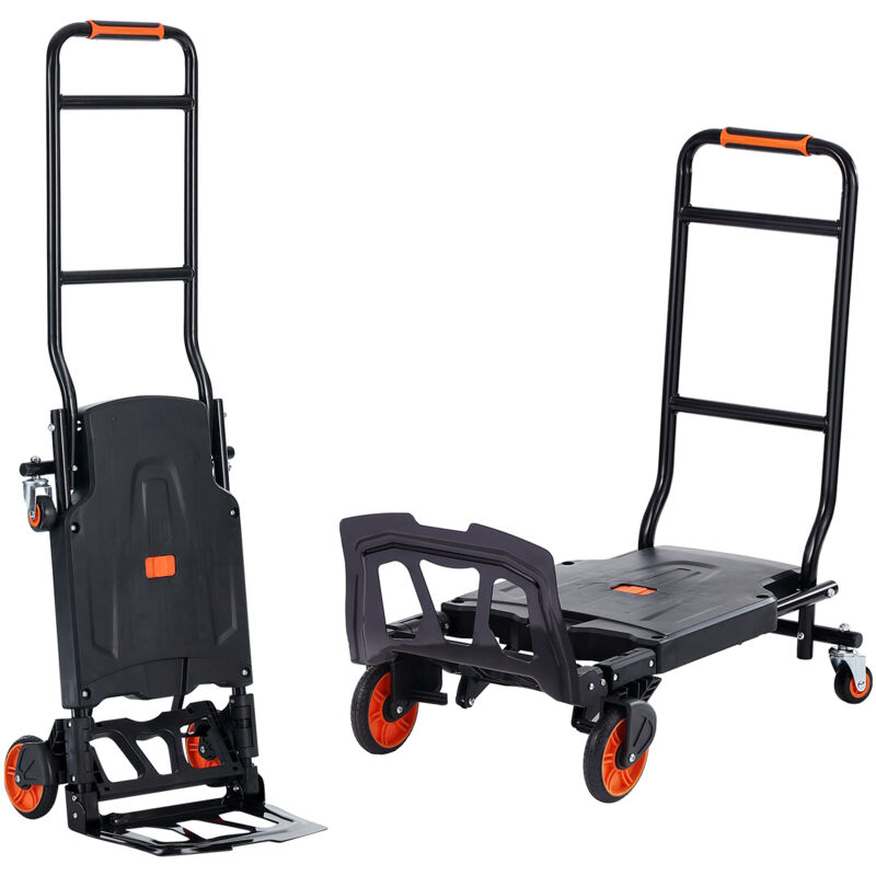 foto del prodotto mophorn carrello a mano pieghevole in alluminio carrello a mano carrello portacarichi carico max. 136kg,carrello a mano pieghevole in carrello con