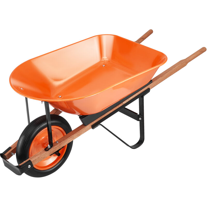 foto del prodotto mophorn carrello carriola, carico 141,58 l capacita 120 kg, carrello ribaltabile giardino 1 ruote, con maniglia ruote 4876 mm, carrello giardino,
