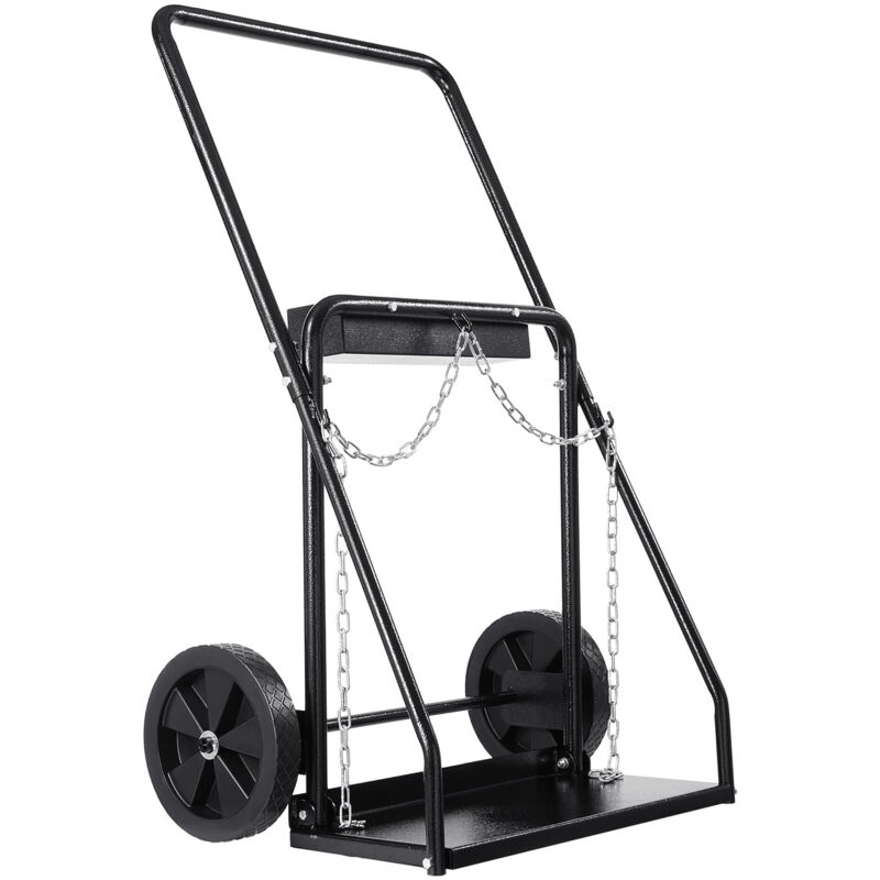 foto del prodotto mophorn carrello per bombole di saldatura doppie, capacit 440 libbre, ruote da 10 pollici, per bombole di ossigeno e acetilene, con catene di
