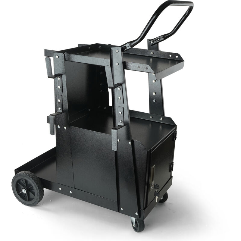 foto del prodotto mophorn carrello per saldatura a 2 ripiani per impieghi gravosi con armadio bloccabile, capacit 265 libbre, ruote girevoli a 360 , catene di