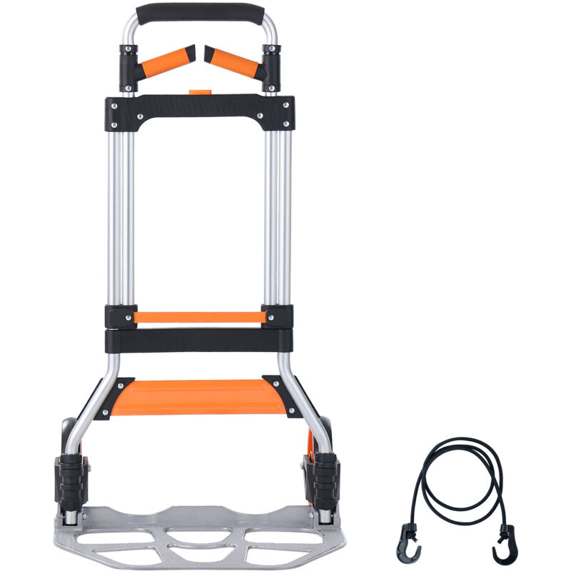 foto del prodotto mophorn carrello pieghevole, capacit di carico di 309 libbre, carrello portatile in alluminio, carrello convertibile con maniglia telescopica,