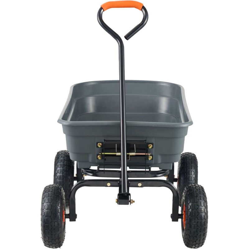 foto del prodotto mophorn carrello ribaltabile, carrello ribaltabile giardino in poly telaio in acciaio facile da montare, carro maniglia convertibile 2 in 1,