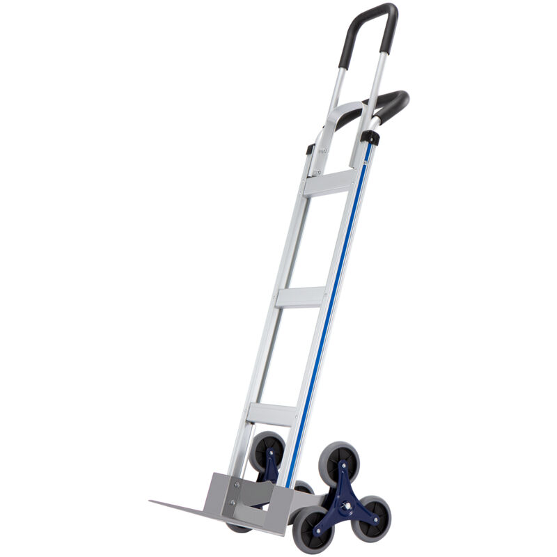 foto del prodotto mophorn carrello saliscale, capacit di carico di 550 libbre, carrello a mano in alluminio con doppie maniglie, telaio integrato e ruote in gomma