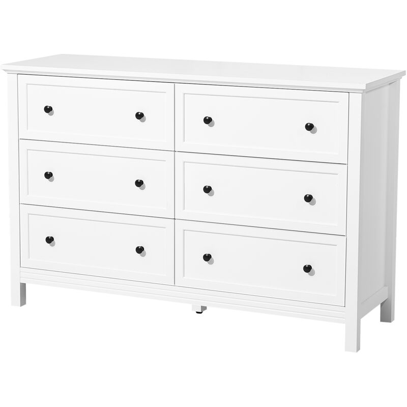 foto del prodotto mophorn cassettiera a 6 cassetti 39,6 x 120,1 x 78,7 cm in legno con guide scorrevoli e sistema antiribaltamento, ideale come porta tv e
