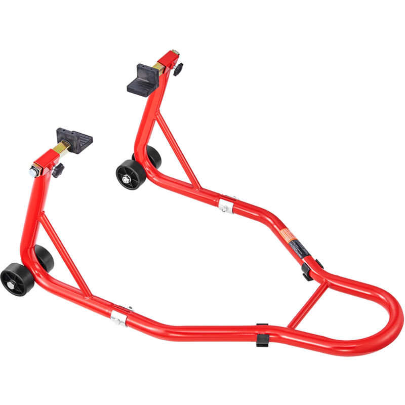 foto del prodotto mophorn cavalletto posteriore per moto, capacit 385 kg, supporto con forcella a u e l, altezza regolabile per sollevamento e riparazioni, colore
