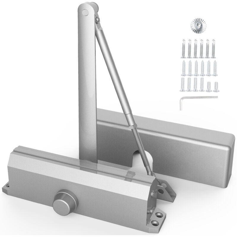 foto del prodotto mophorn chiudiporta automatico per porte da 150 kg, ammortizzatore idraulico regolabile, alluminio pressofuso resistente, facile da installare,