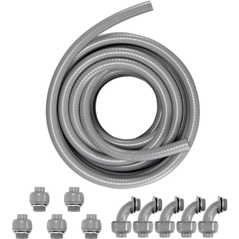 foto del prodotto mophorn condotto elettrico flessibile da 1 2 pollice,100 piedi,condotto a tenuta stagna in pvc non metallico con 5 connettori dritti e 5 a 90