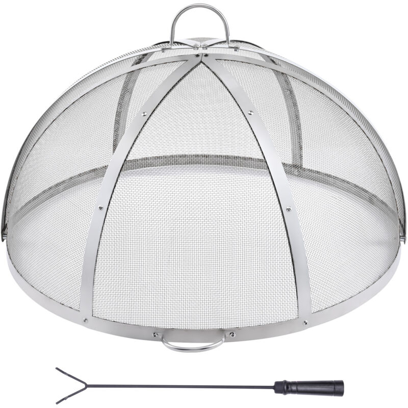 foto del prodotto mophorn coperchio parascintille per braciere, diametro 40, accessori rotondi per braciere da esterno, copertura in metallo per braciere, per