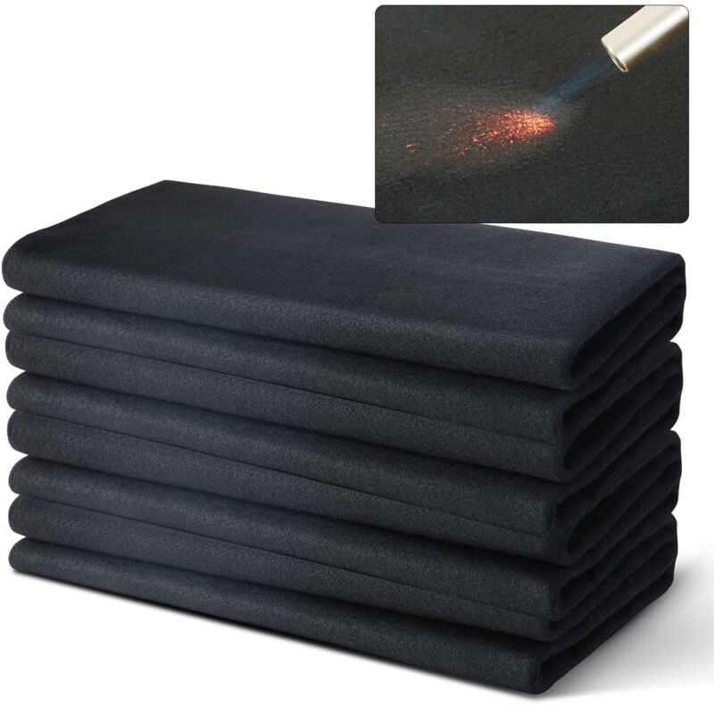 foto del prodotto mophorn coperta per saldatura in feltro di carbonio, confezione da 4, coperta per saldatura ignifuga da 37 x36 , set di coperte resistenti al
