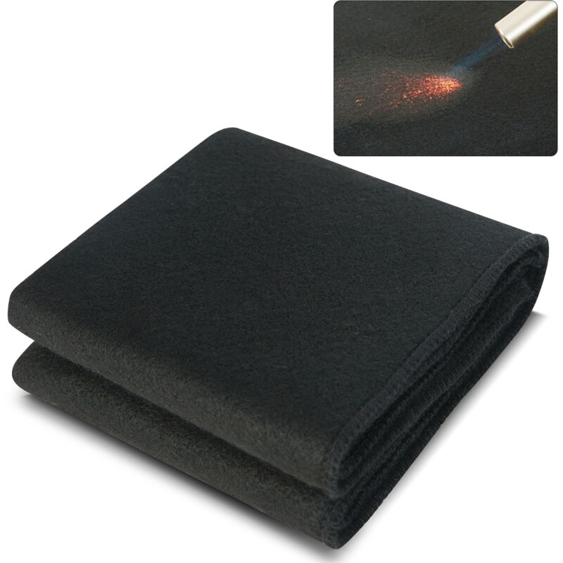 foto del prodotto mophorn coperta per saldatura in feltro di carbonio, tappetino ignifugo resistente al calore da 27 x 12 , cuscinetto isolante fino a 1800 f,