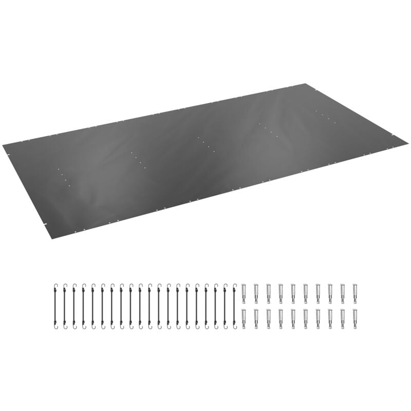 foto del prodotto mophorn copertura di sicurezza per piscina 12x25 piedi, copertura in rete interrata rettangolare con fori di drenaggio, copertura di sicurezza
