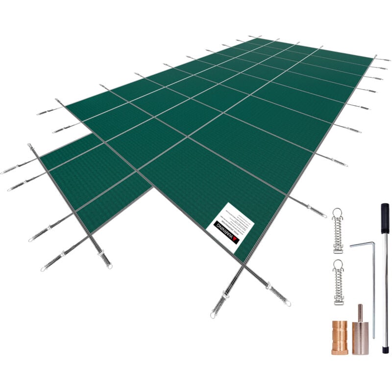 foto del prodotto mophorn copertura di sicurezza per piscine interrate per piscine rettangolari interrate da 18x36 piedi, copertura solida in rete con gradino