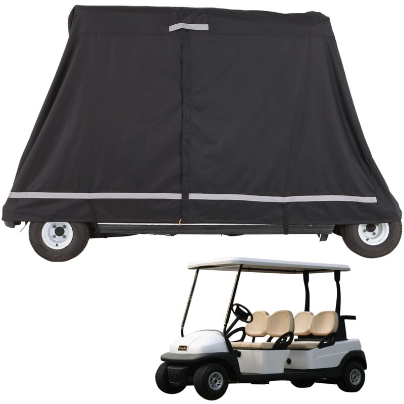 foto del prodotto mophorn copertura per carrello da golf a 4 passeggeri, protezione completa in poliestere 600d, adattabile alla maggior parte delle club car,