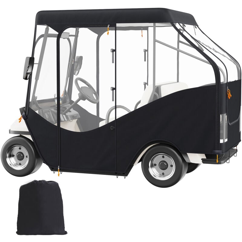 foto del prodotto mophorn copertura per carrello da golf, copertura per carrello da golf in poliestere 420d con finestre trasparenti su 4 lati,coperture per auto 4