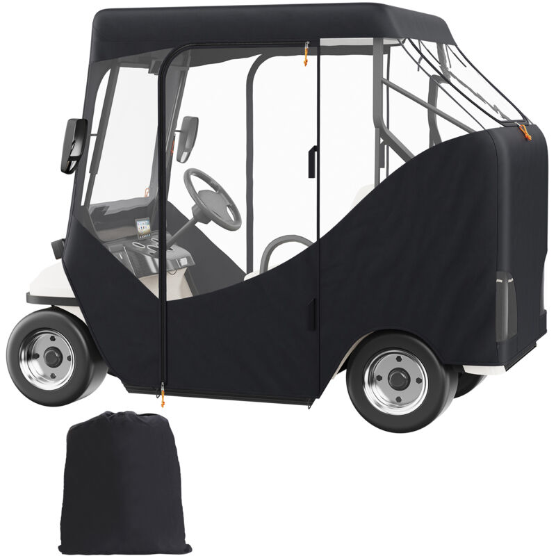 foto del prodotto mophorn copertura per carrello da golf, copertura per carrello da golf in poliestere 600d con finestre trasparenti su 4 lati,coperture per auto 4