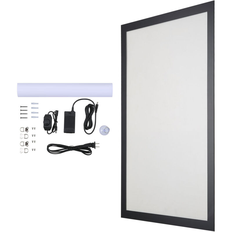 foto del prodotto mophorn cornice per poster a led da 24 x 36 pollici, scatola luminosa in alluminio nero, display pubblicitario montabile a parete, formati