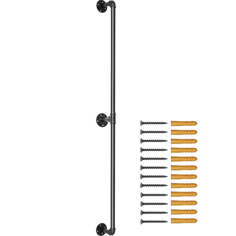 foto del prodotto mophorn corrimano per scal 4ft, capacit 440lbs in acciaio al carbonio, montaggio a parete industriale, angolo arrotondato per interni ed esterni