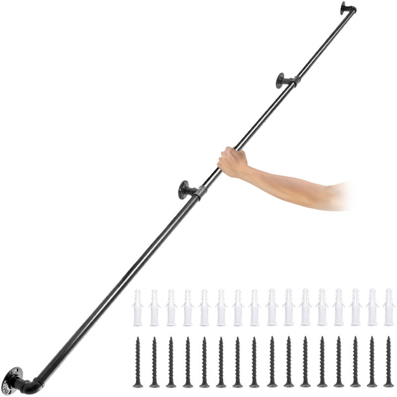 foto del prodotto mophorn corrimano per scale in tubo, corrimano per scale da 10 piedi, corrimano per tubi in acciaio al carbonio con capacita di carico di 440