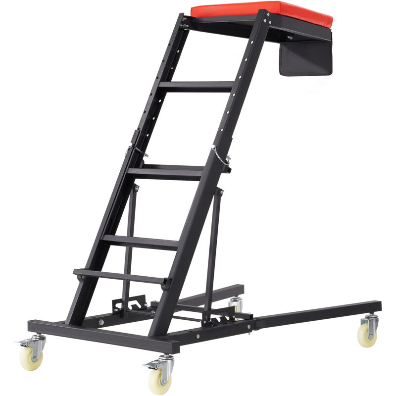foto del prodotto mophorn creeper superiore per auto , altezza regolabile da 42,5 a 64,8 , capacit di 400 libbre, ponte imbottito, 4 ruote girevoli, carrello