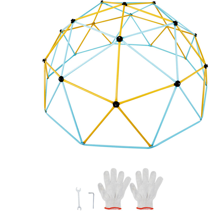 foto del prodotto mophorn cupola da arrampicata da 12ft, centro giochi per scalatore a cupola geometrica supporta 750 libbre per bambini 3 10, facile montaggio. ottima