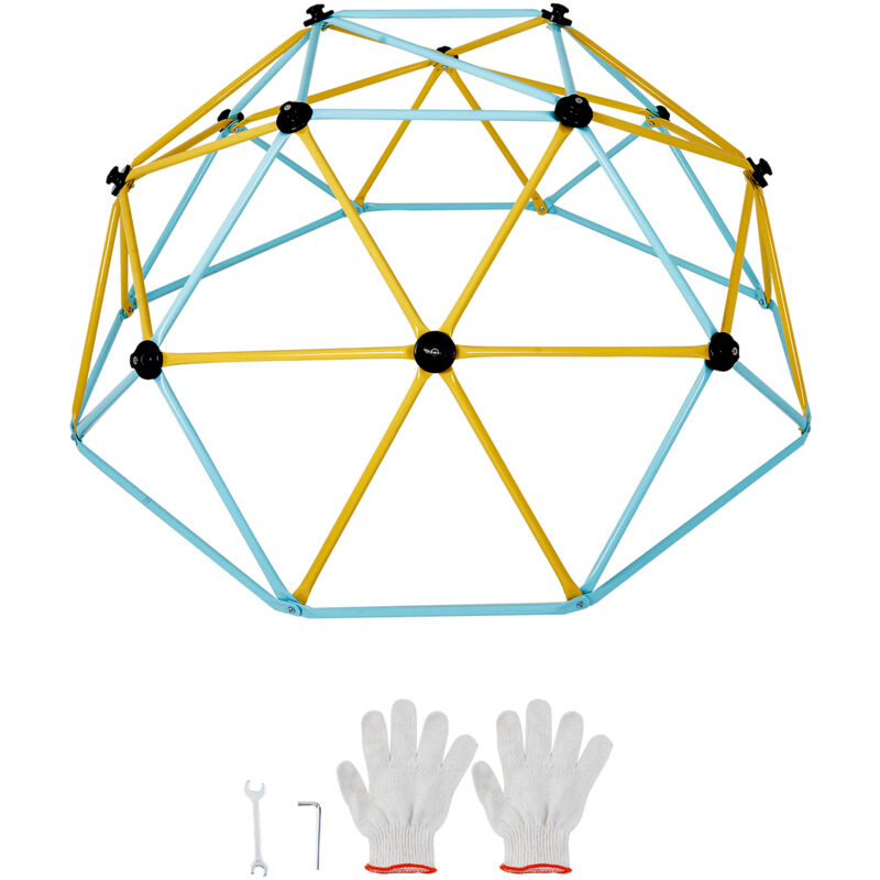 foto del prodotto mophorn cupola da arrampicata geometrica per bambini da 3 a 9 anni, cupola da arrampicata 183cm, supporta 600 libbre, maniglia da arrampicata,